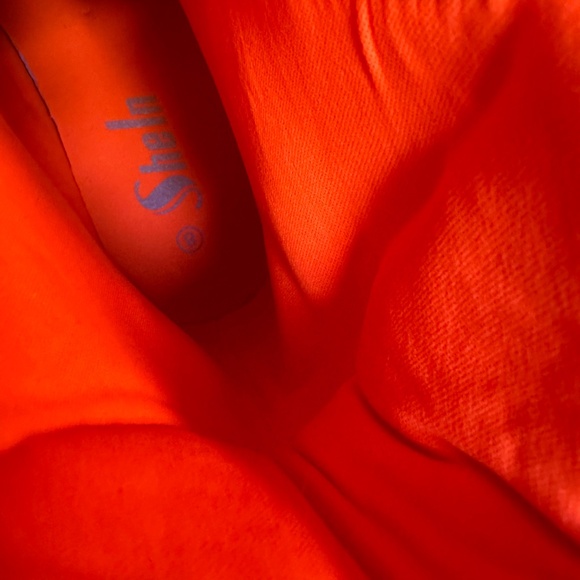 SHEIN Bright Orange Lug Sole Platform Combat Boots | Size 8 | NWOT - Picture 6 of 14